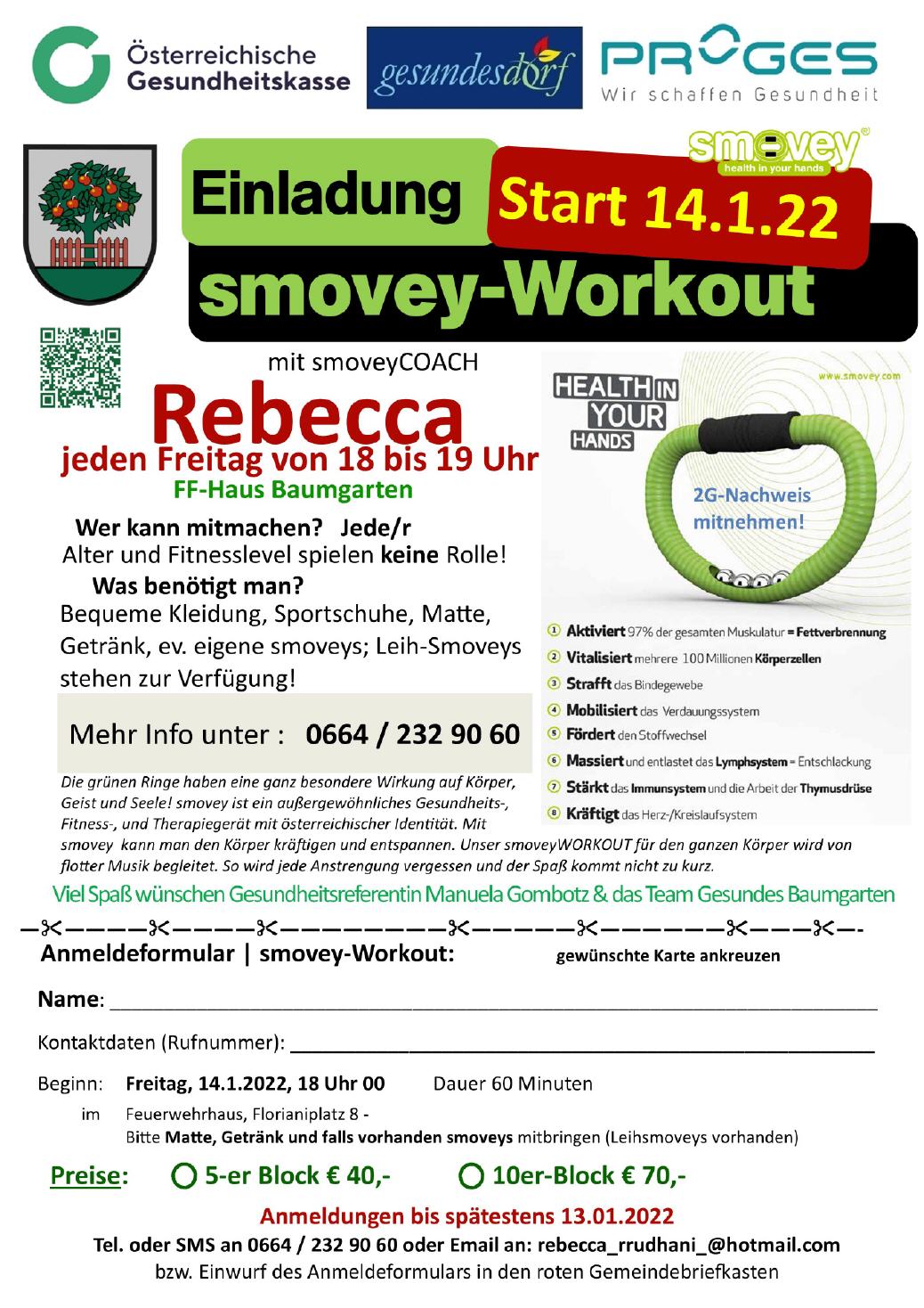 Smovey-Workout ab Jänner 2022