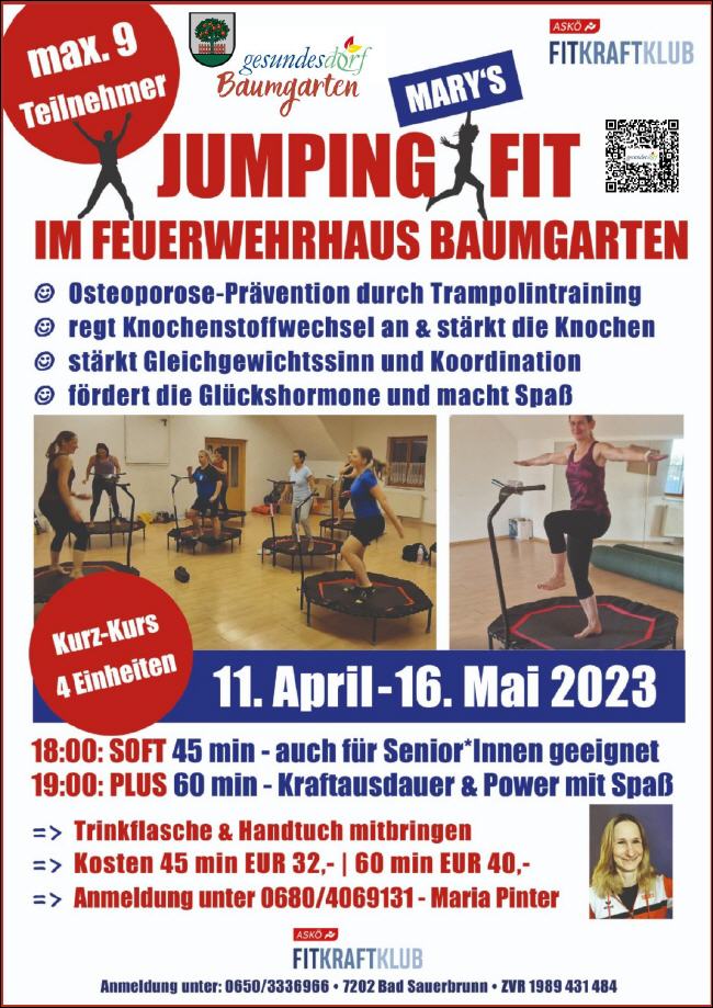 Jumping Fit 11 April - 16 Mai 23